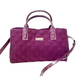Vera Bradley Triple Compartment Handbag Crossbody Plum Purple Microfiber NWT